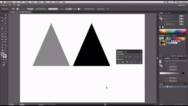 Cara Memotong Shape dan Menggabungkan Shape dengan Pathfinder di Adobe Illustrator смотреть онлайн