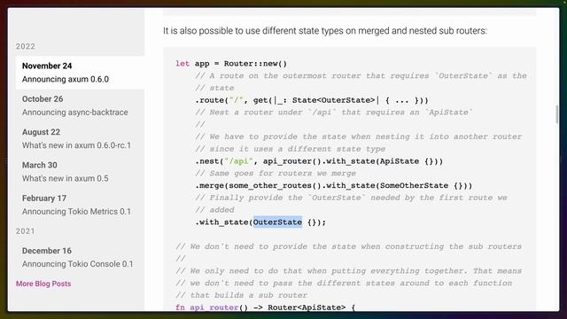 Typesafe Router state with Axum 0.6 release смотреть онлайн