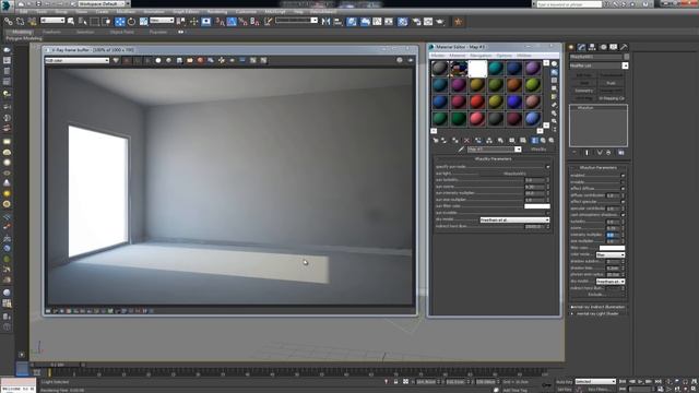 Interior lighting with V-Ray Sun смотреть онлайн