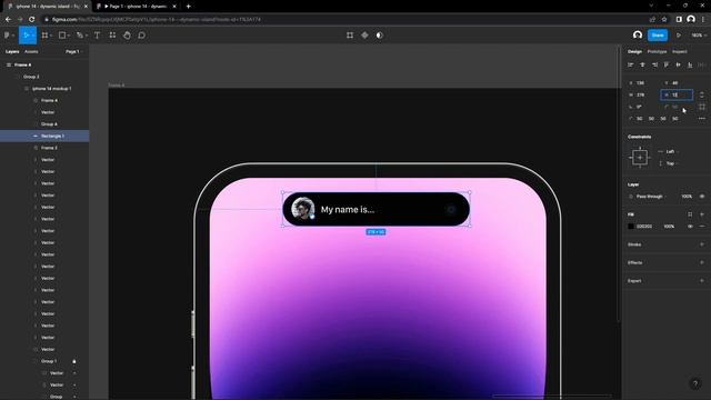 iPhone 14 Dynamic Island Animation In Figma Step by step | Figma tutorial смотреть онлайн
