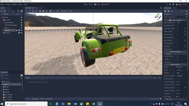 GoDot Engine 3.2.3 - VehicleBody Steering Problem смотреть онлайн