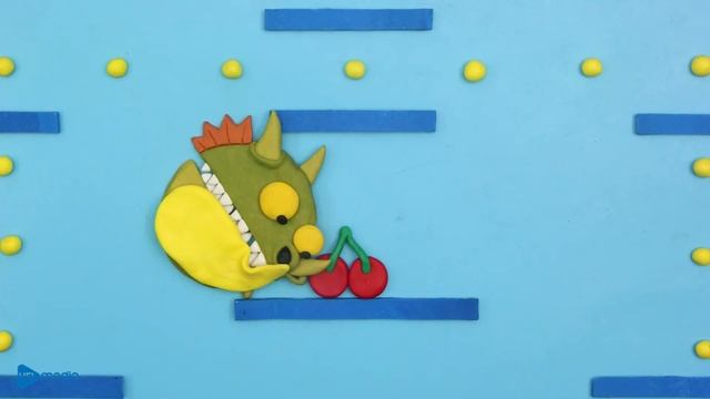 PACMAN CHAIN CHOMP MONSTER VS LAVA PACMAN BATTLE |Game Pacman Stop Motion смотреть онлайн