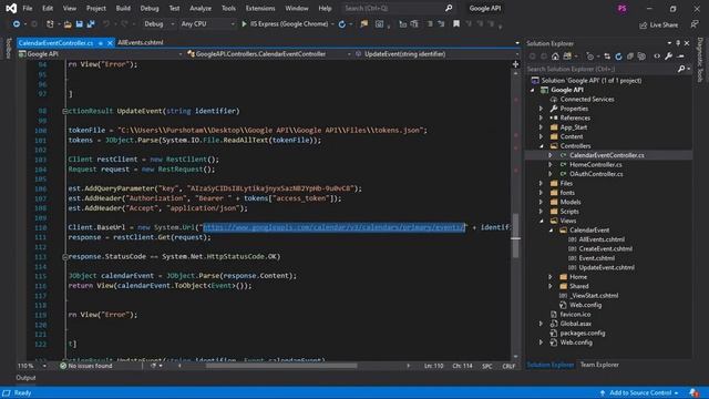 Update Google Calendar Event | Google Calendar Integration | MVC Application | Part - 6 смотреть онлайн
