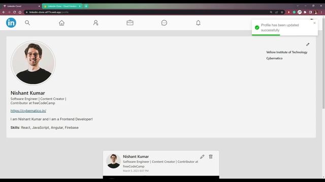 Linkedin Clone - React and Firebase Full Tutorial смотреть онлайн