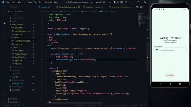 Styling React Native TextInput on Focus | React Native Custom Components with TypeScript #5 смотреть онлайн