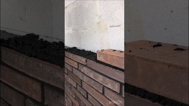 Кладка ригельного кирпича. Кладка длинного кирпича. #ригельныйкирпич #кладкаклинкера #каменщики