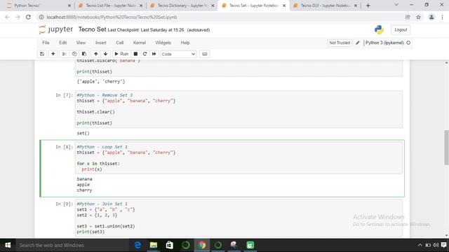 Python Series - 10 | Python Set Juypter Notebook example | Tamil смотреть онлайн