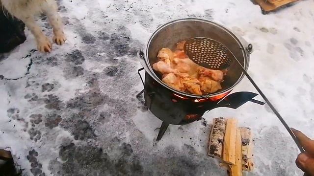 Казан кебаб из курицы в казане на костре. Рецепт с картошкой из КУРИЦЫ | ПАПА В ДЕЛЕ