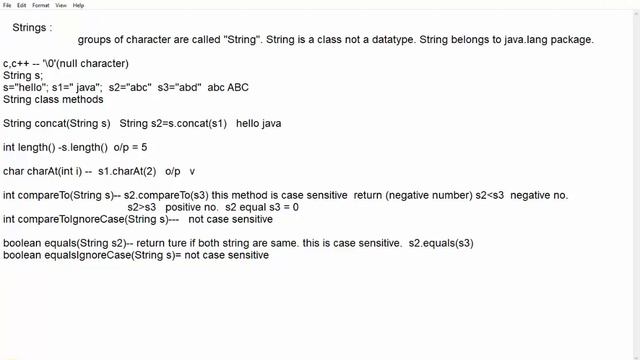 String Class Methods In Java with Example.(Theory)(In Hindi/English) смотреть онлайн