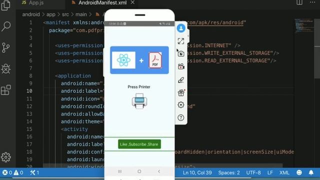 React native print pdf file save in android ios смотреть онлайн