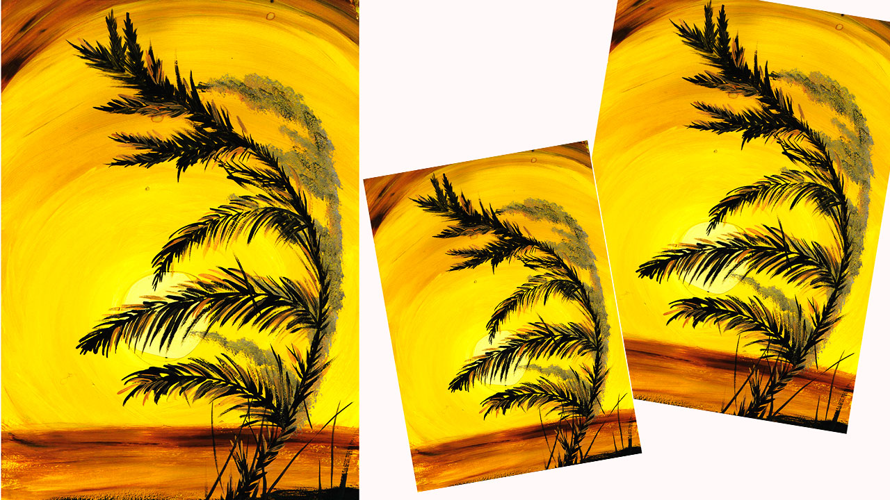 Как нарисовать летний пейзаж. Рисуем пейзаж гуашью. Рисуем яркую, солнечную картину. смотреть онлайн