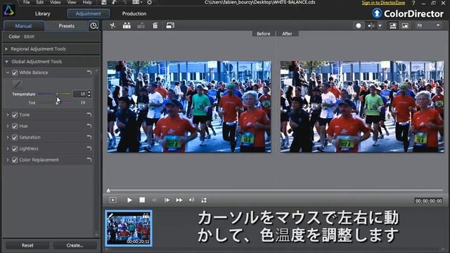 CyberLink ColorDirector - ホワイトバランスによる色補正 смотреть онлайн
