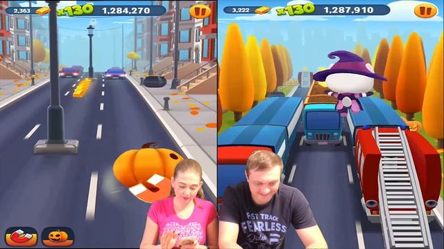 Веселый хэлуин в игре Том бег за золотом! Ведьма Анджела против Зомби Бена от канала Каталекс! смотреть онлайн