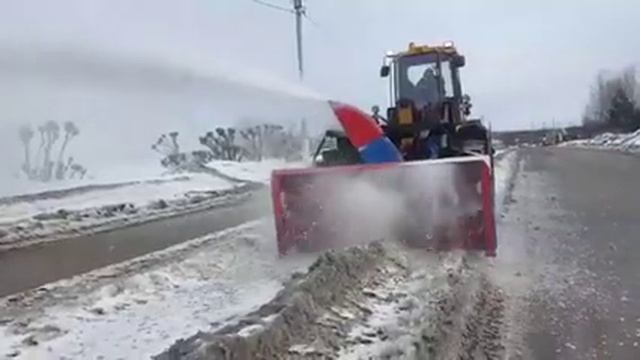 Автономный шнекороторный снегоочиститель на фронтальный погрузчик АМКОДОР, SDLG, LiuGong, Volvo, JC смотреть онлайн