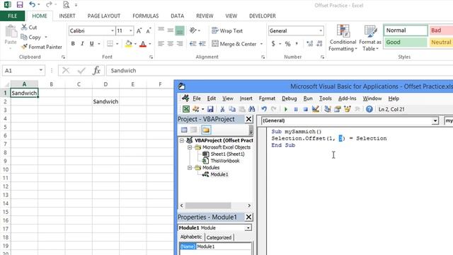 06 Super Important Tools and Excel Logic 059 Relative Positioning using Offset смотреть онлайн