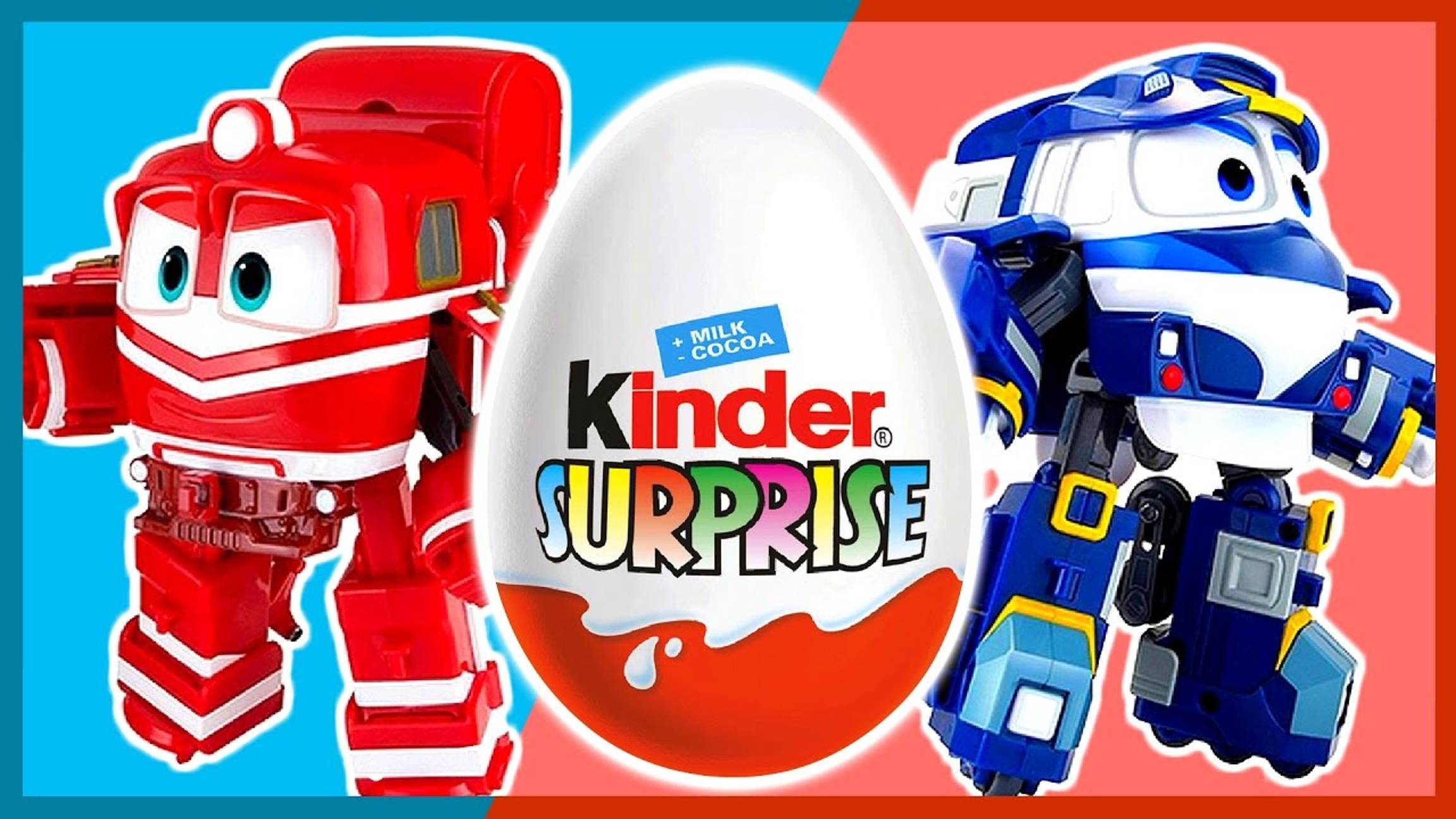Мультик. Роботы-поезда. Раскрашиваем Киндер Сюрпризы. Kinder Surprise. смотреть онлайн