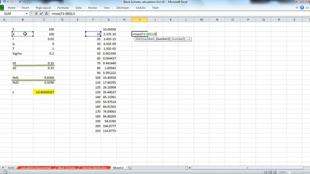 A Simple Data table in Excel to graph the Black Scholes Parabola смотреть онлайн