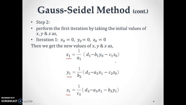 Numerical Matrix Methods Part 5 Gauss Seidel Method смотреть онлайн
