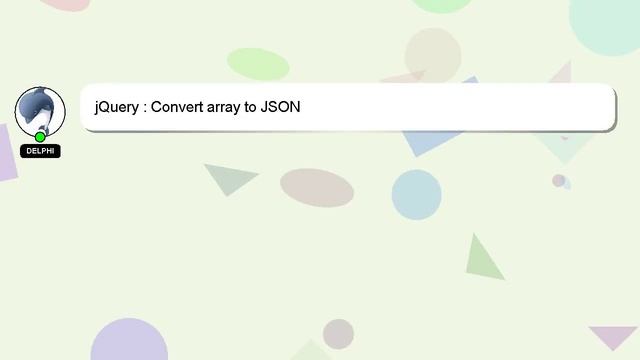 jQuery : Convert array to JSON смотреть онлайн