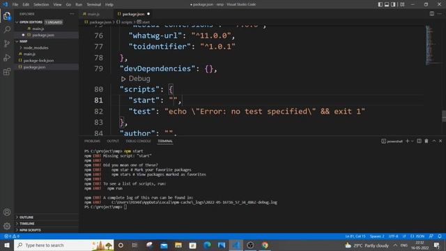 npm err missing script start solved | Npm start not working in node js смотреть онлайн