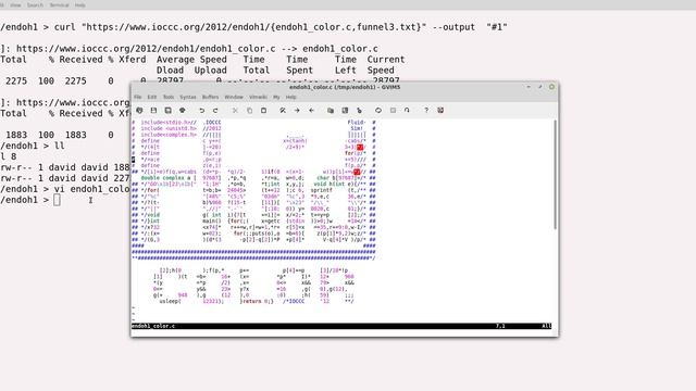 Obfuscated C Code to Create Dynamic ASCII Art Endoh1 Most complex ASCII fluid смотреть онлайн
