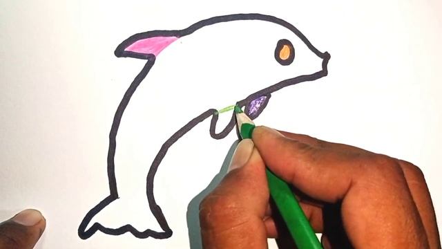 cute baby shark drawing & colour | how to draw a cute baby shark смотреть онлайн