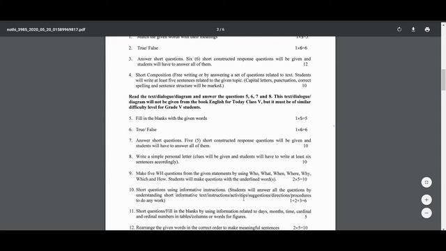 PSC Exam 2020| PSC Question 2020| PSC Marks Distribution 2020| সমাপনী পরীক্ষার প্রশ্ন কাঠামো২০২০। смотреть онлайн