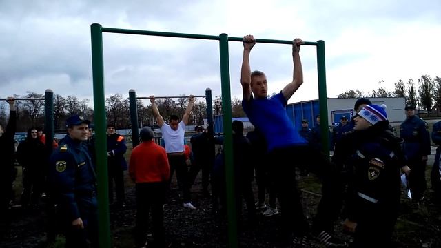 34 ПОДТЯГИВАНИЯ С РАСКАЧКОЙ - Соревнования МЧС смотреть онлайн