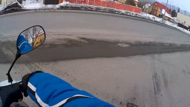 Покатушка на скутере зимой. #hondadio #скутер #зимой #покатушки