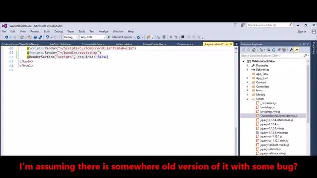 MVC - Custom Validation - Client Java code not called смотреть онлайн
