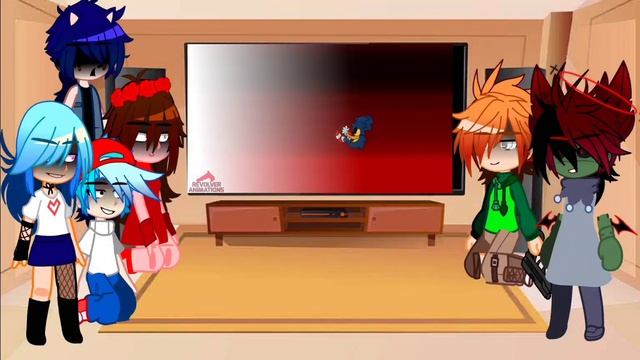 FNF react to Tricky V.S sonic exe (2 endings) смотреть онлайн