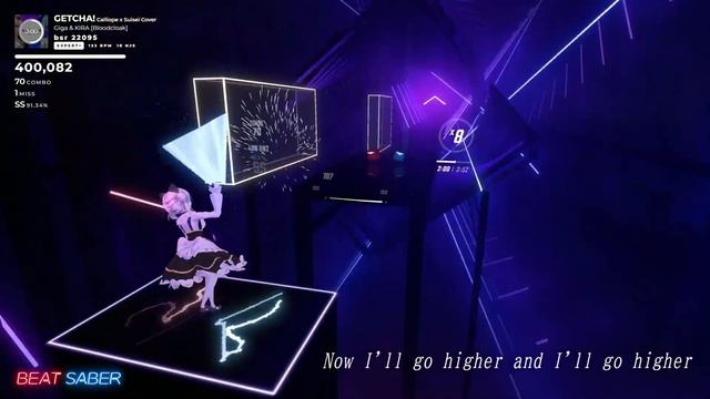 【BeatSaber】GETCHA! Calliope × Suisei Cover【低スペックPCとOculus Quest 2だけでトラッキング】 смотреть онлайн