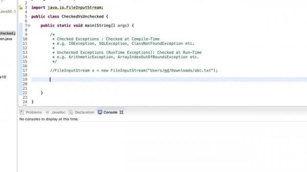 00081 Checked and Unchecked Exceptions: Learn How to Code The Complete Core Java Programming Course