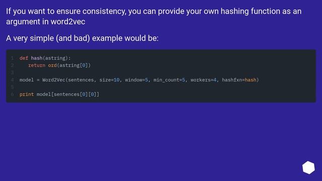 Ensure the gensim generate the same Word2Vec model for different runs on the same data смотреть онлайн