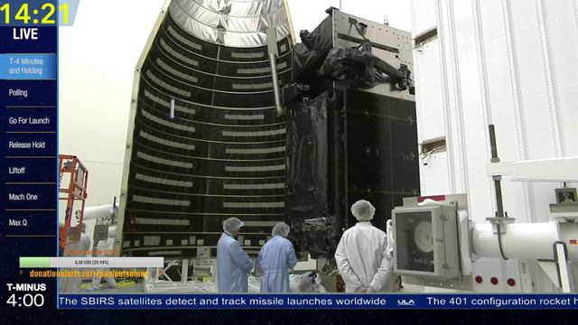 [ЗАПИСЬ] Прямая трансляция пуска Atlas V (SBIRS GEO Flight 3) смотреть онлайн