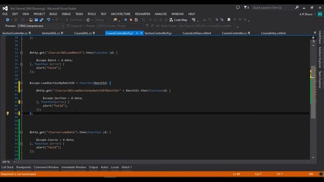 SMS-13: Create Update course data in ASP.NET MVC AngularJs JQUERY Javascript смотреть онлайн