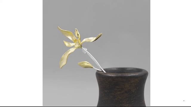 INATURE Elegant Sterling Silver Orchid Flower Clothes Jewelry смотреть онлайн