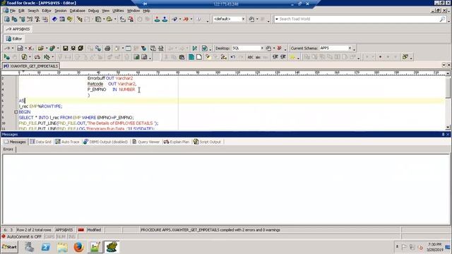 PLSQL Registration With OA смотреть онлайн