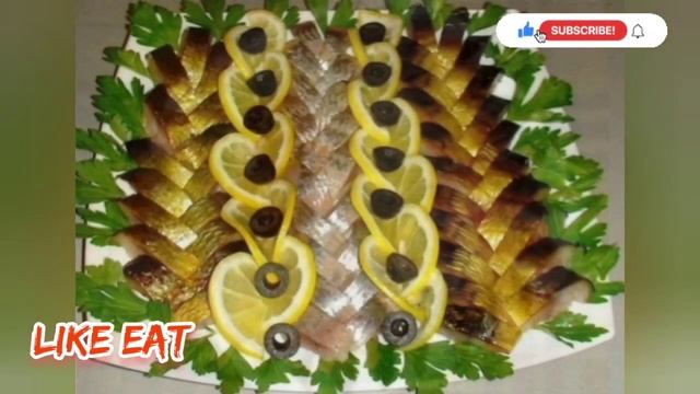Рыбная нарезка идеи оформления. Fish plate slicing. Рибна нарізка. Рыбная тарелка. Fish slicing. смотреть онлайн