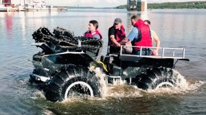 Плывем с грузом 570 кг на шинах обдирышах ВИ-3! Легкий среднемоторный вездеход Ураган Дикарь