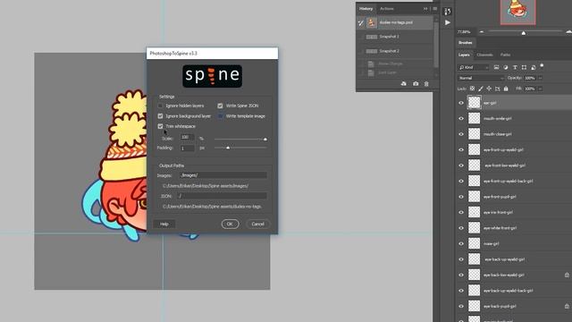 Spine Photoshop Tutorial - Photoshop To Spine Script смотреть онлайн