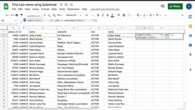Extract substring using GoogleSheets' Substitute Function смотреть онлайн