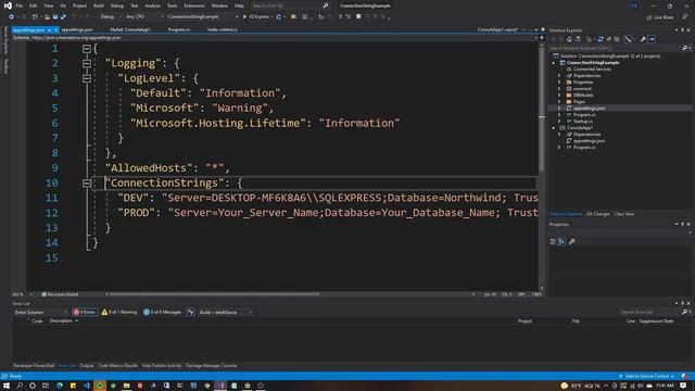 Get Connection String for Dapper and EFCore (Web or Console App) [Dotnet5] [2021] смотреть онлайн