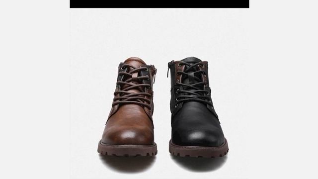 Зимние ботинки кожаные теплые Нескользящие Winter leather boots warm Non slip смотреть онлайн