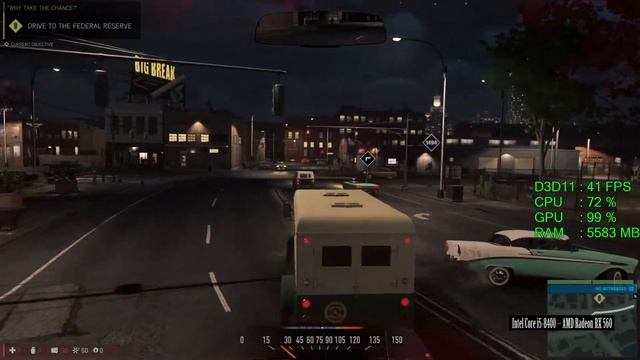AMD Radeon RX 560 -- Intel Core i5-8400 -- Mafia III FPS Test смотреть онлайн