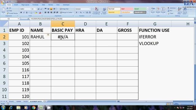 Multi Sheet Vlookup Function in Excel in Hindi смотреть онлайн