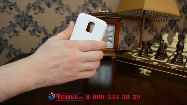 ультра-тонкая из мягкого силикона задняя панель-чехол-накладка для Samsung Galaxy S5 mini белая смотреть онлайн