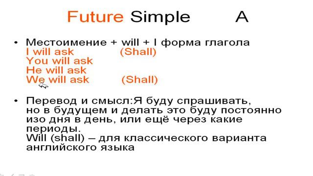 Английский язык. Время Future Simple (будущее простое). (10) смотреть онлайн