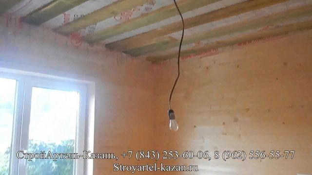 Двойной брус под ключ Дом брус Строительство домов +из бруса Обзор дома снаружии изнутри, подроб смотреть онлайн