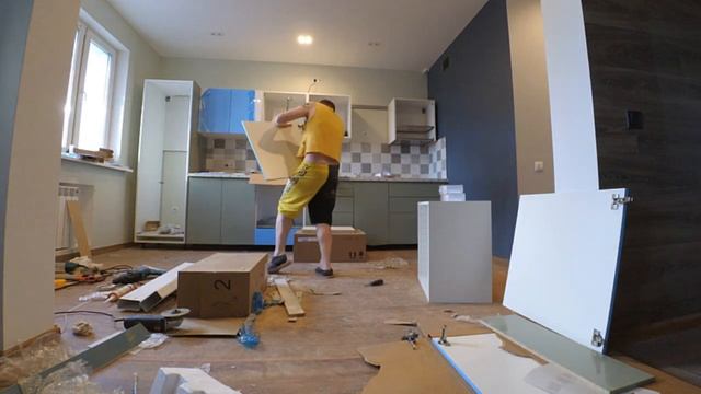 Кухня Метод с барной стойкой. Икеа. Сборка кухни в Москве смотреть онлайн